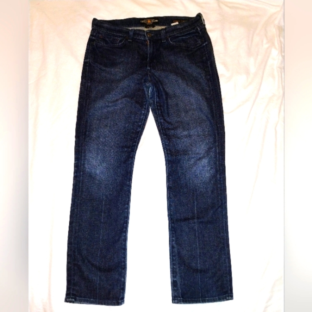 Women's Lucky Brand Blue Jeans Stark Sweet 'N Straight Denim Pants Size 31
